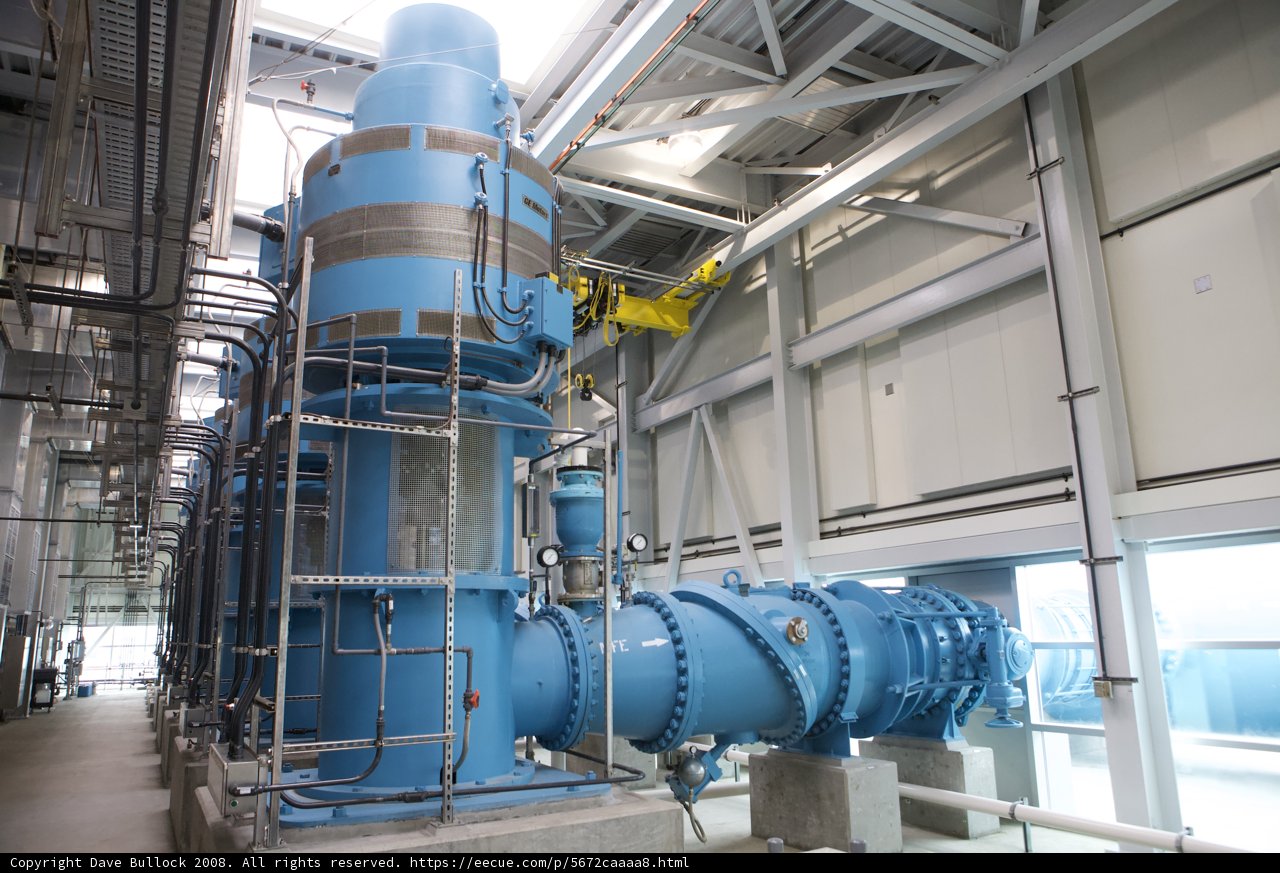 Blue Pipe in Industrial Factory