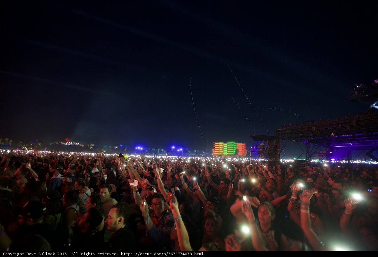 Lights, Flares, and Music at Coachella