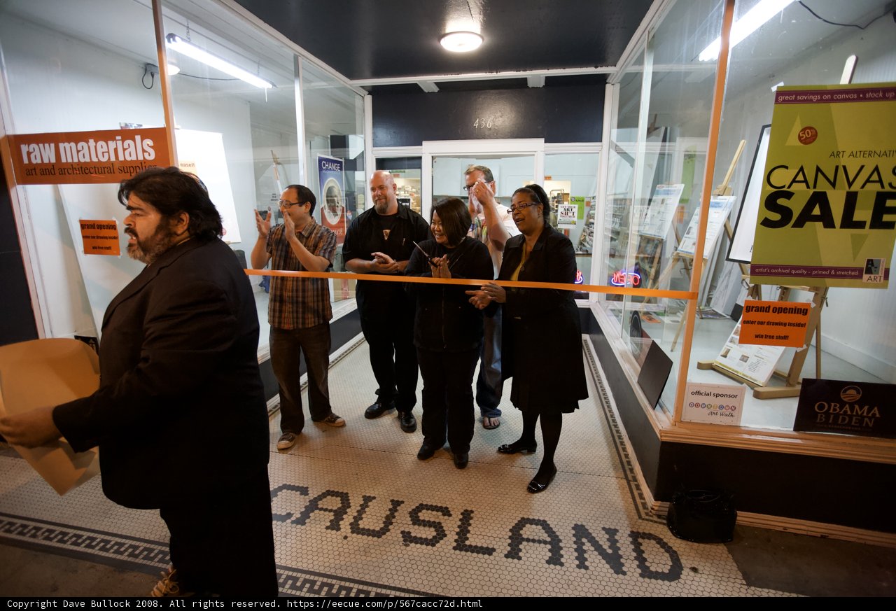 Group of People Outside Store
