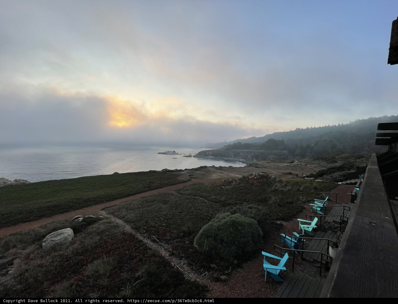 Sunset Ocean View from a Coastal Home