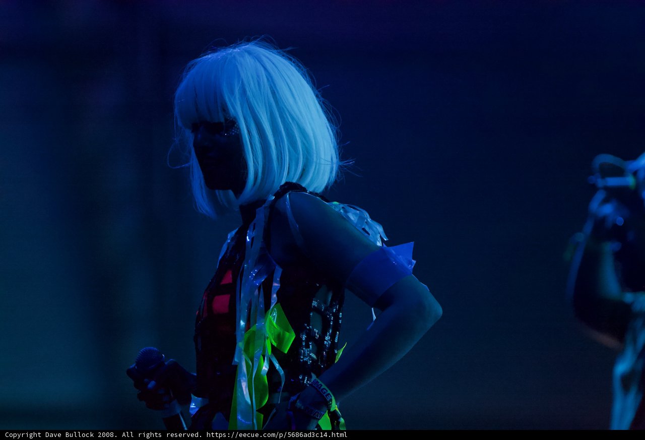 Blue-haired Entertainer Rocks Coachella Stage