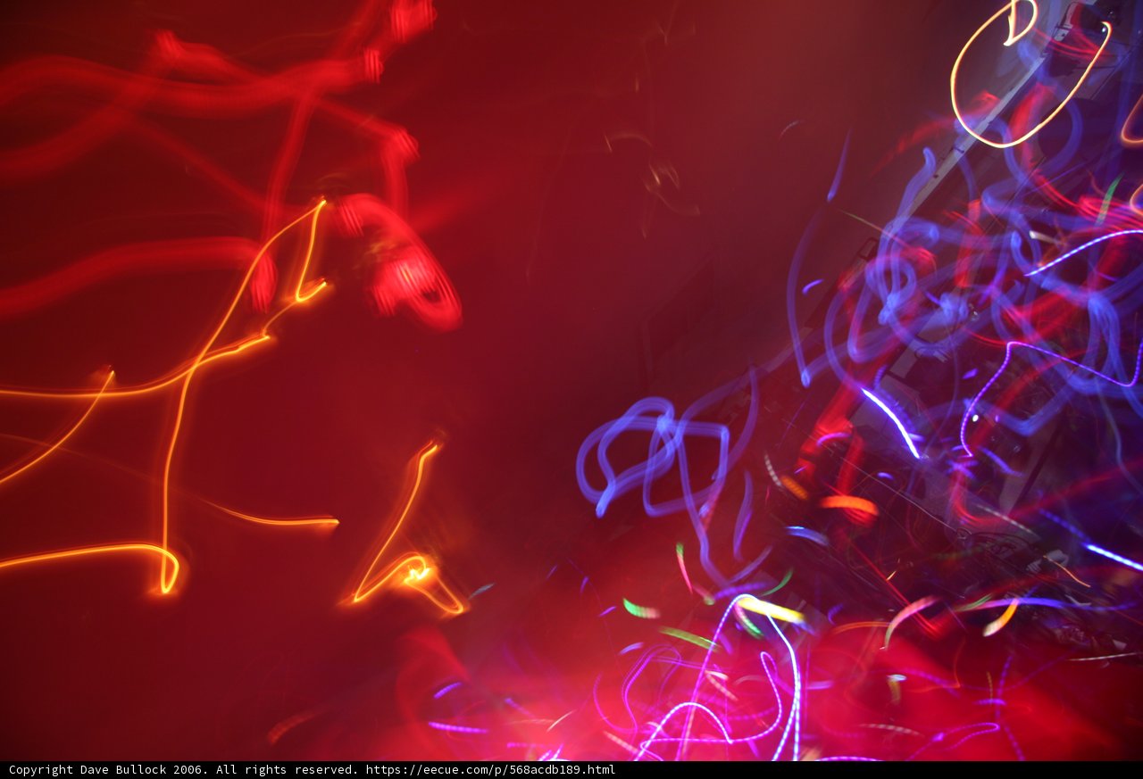 Red and Blue Light Painting