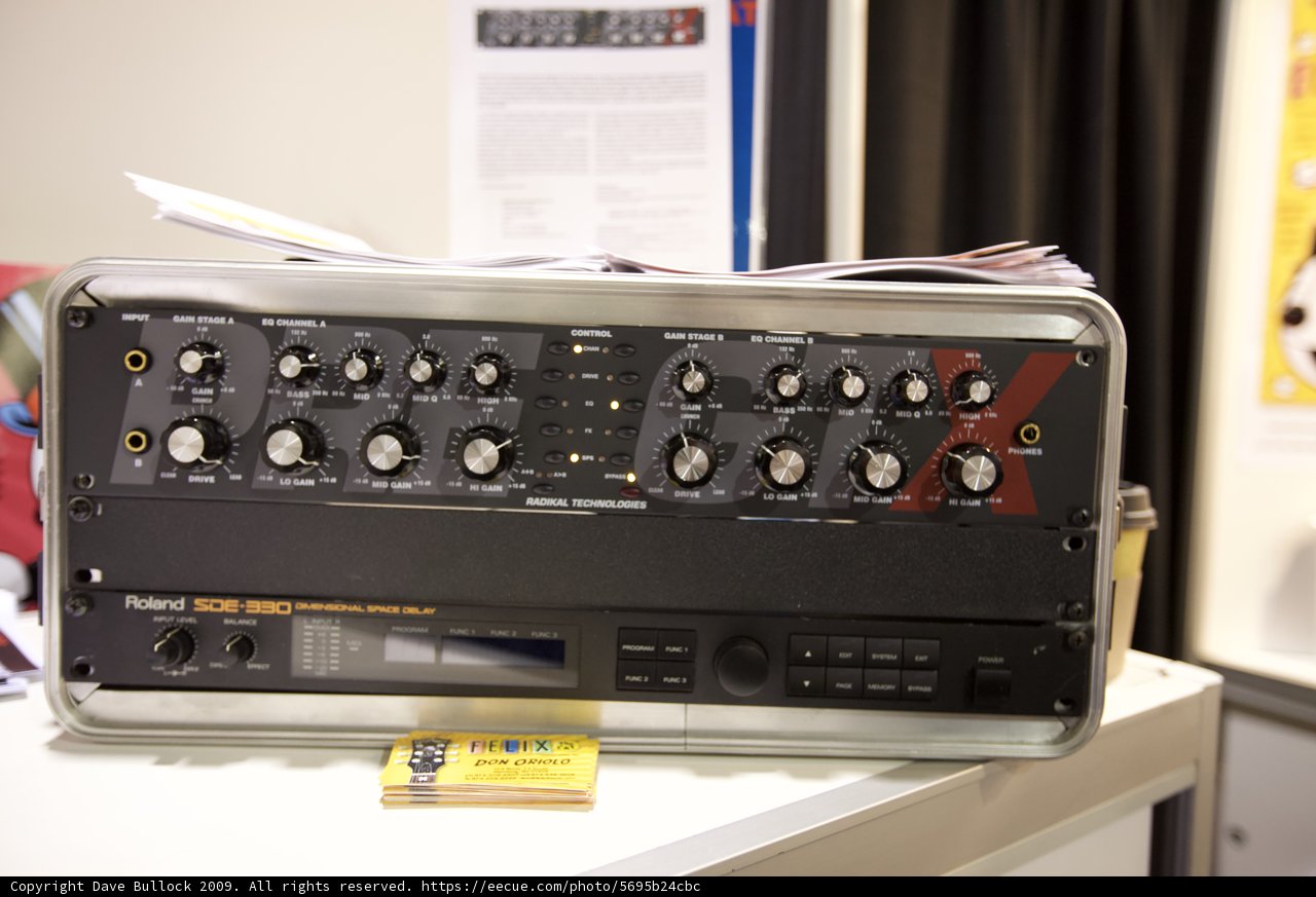 A metal case packed with electronic instruments