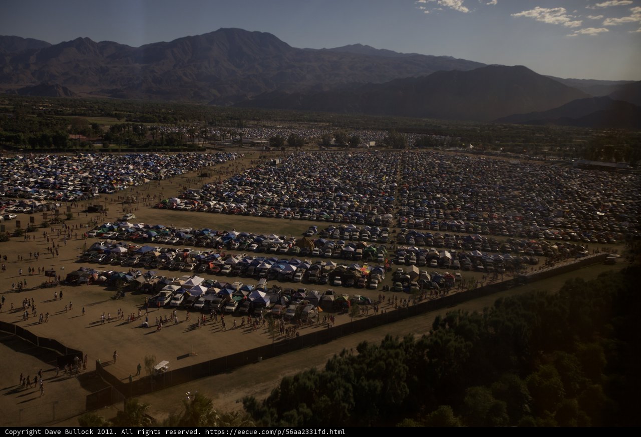 Aerial View of Coachella Camping Grounds