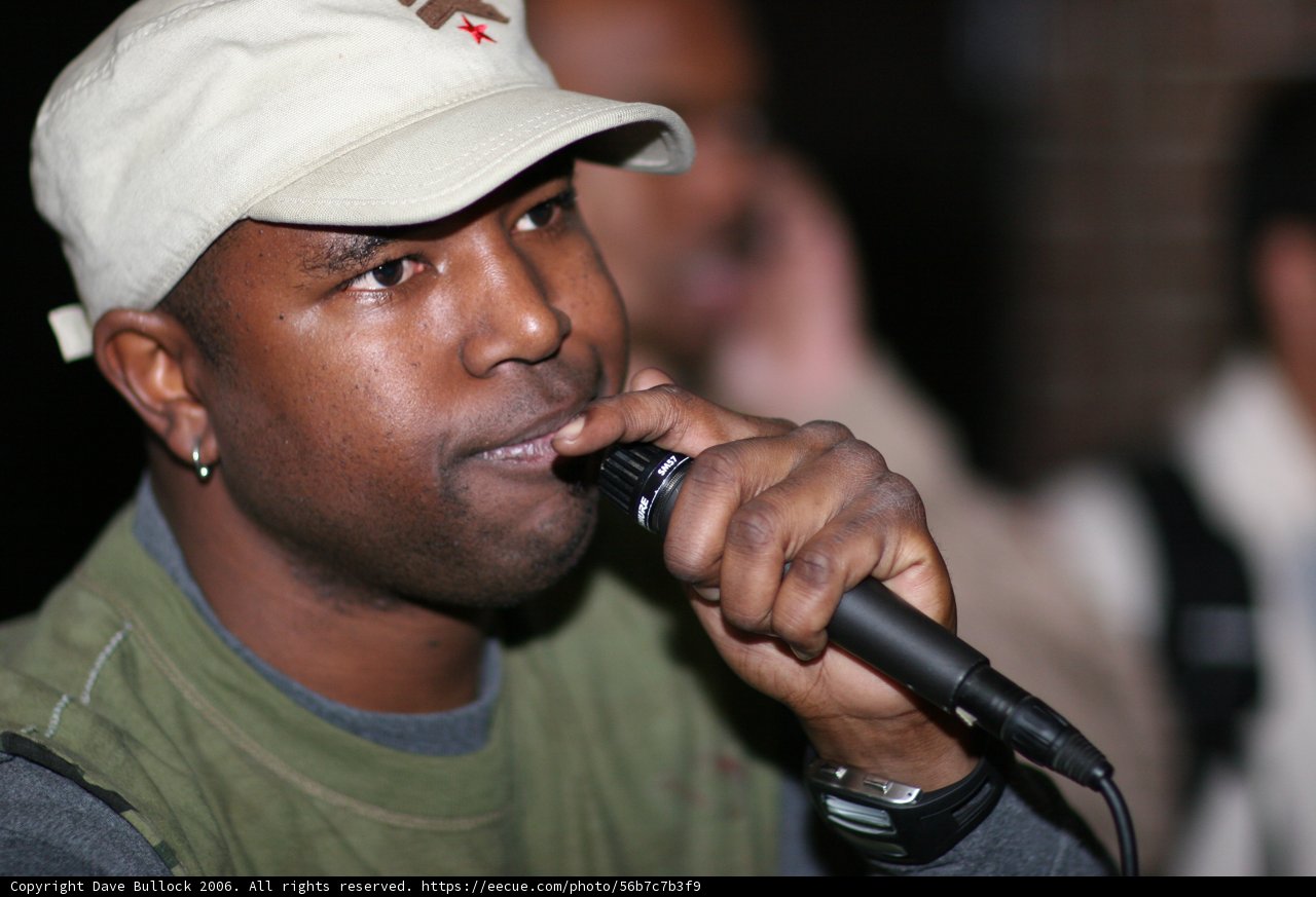 Steve J Performing with Microphone