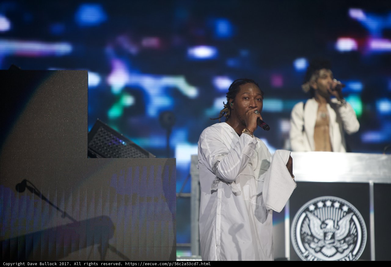 Musician on Stage with Two Microphones