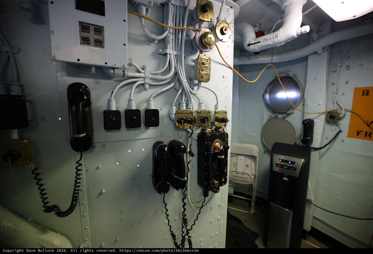 Vintage Communication Hub Aboard USS Hornet