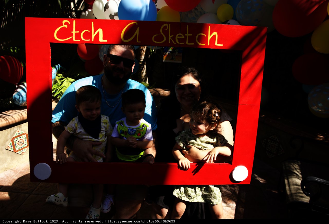 The Cherished Red Frame Family Portrait