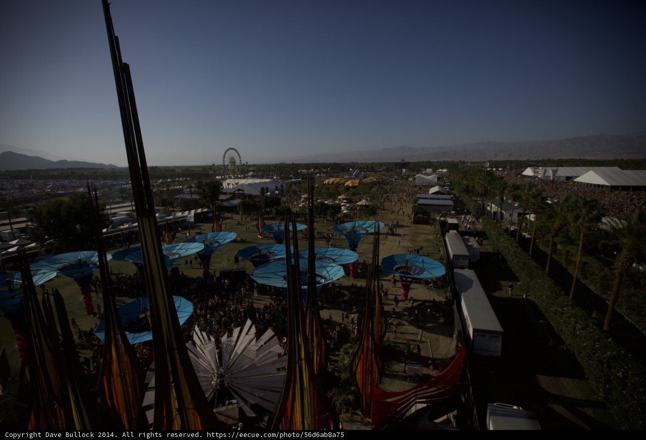 A Bird's-Eye View of the Vibrant Coachella Festival