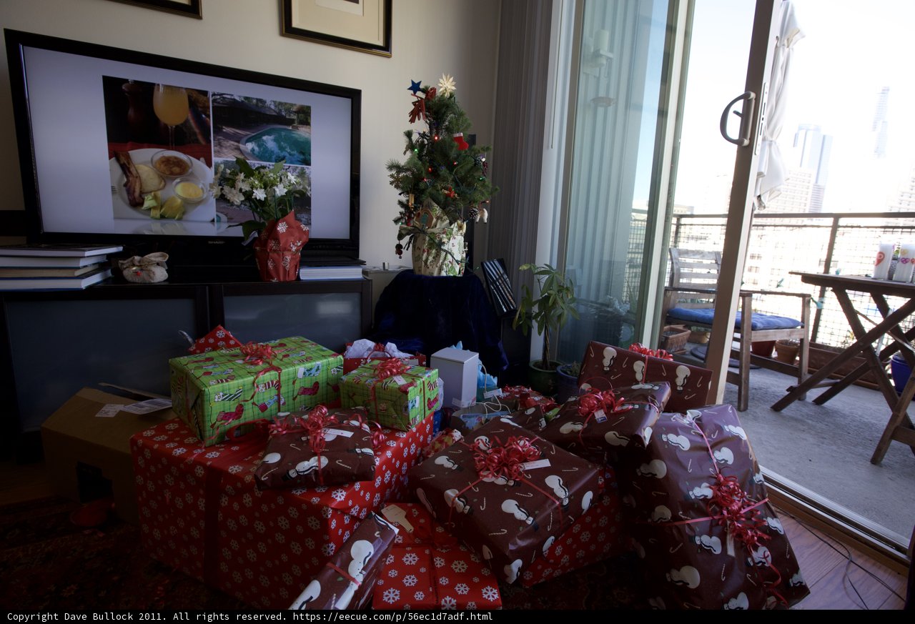 Christmas Day in the Cozy Living Room
