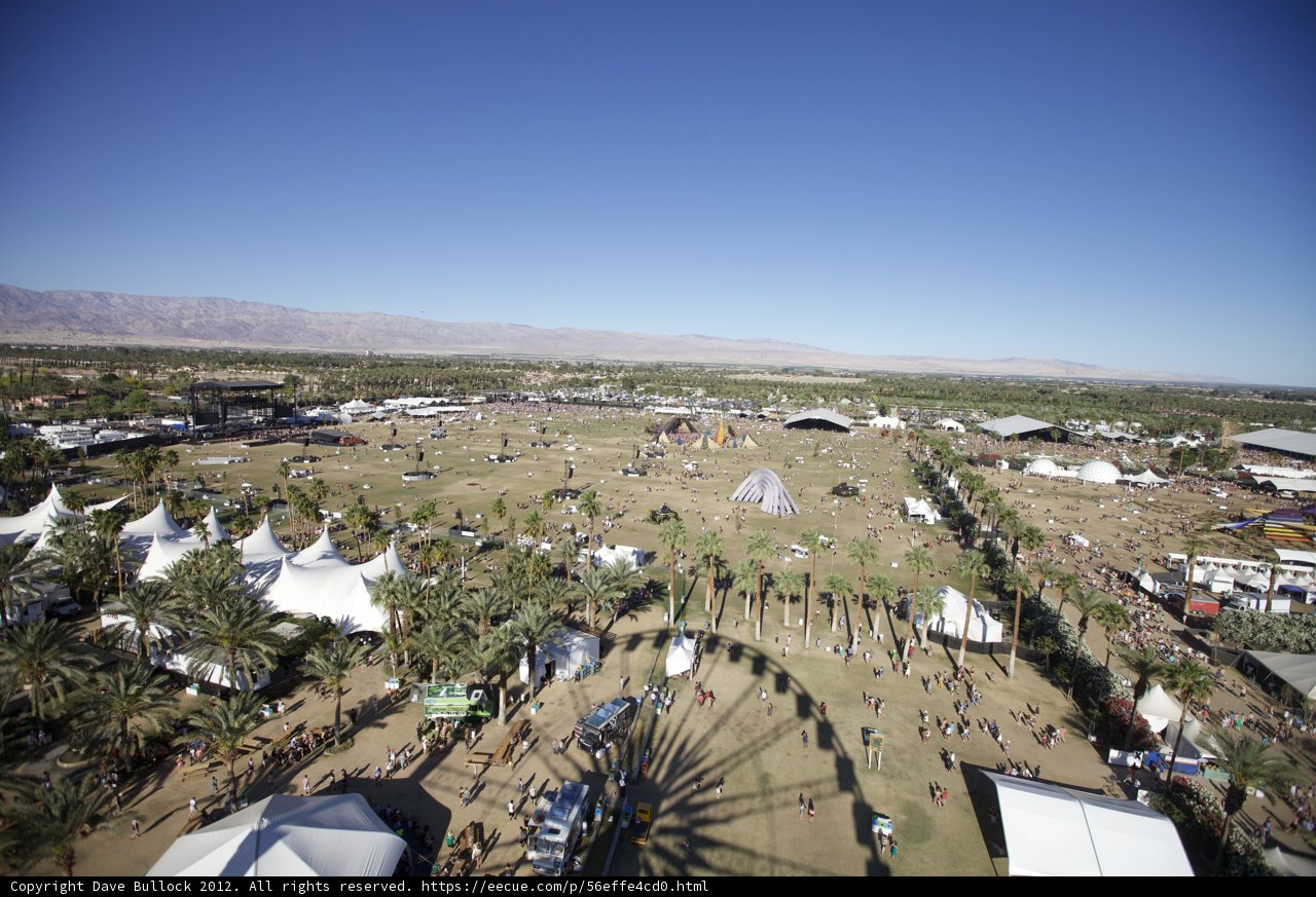 Aerial View of Coachella Festival Grounds