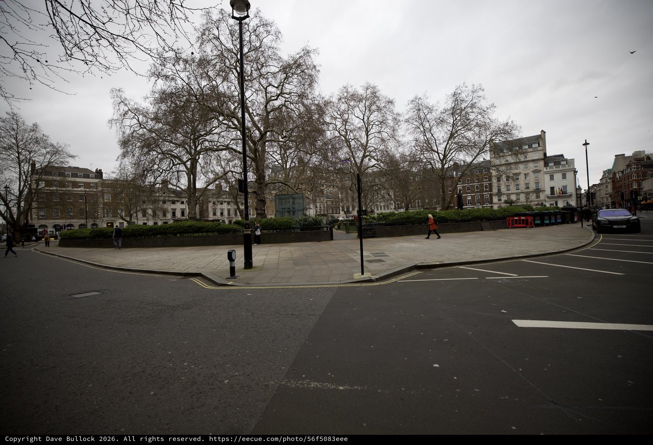 Gloomy Winter Day at Russell Square, London