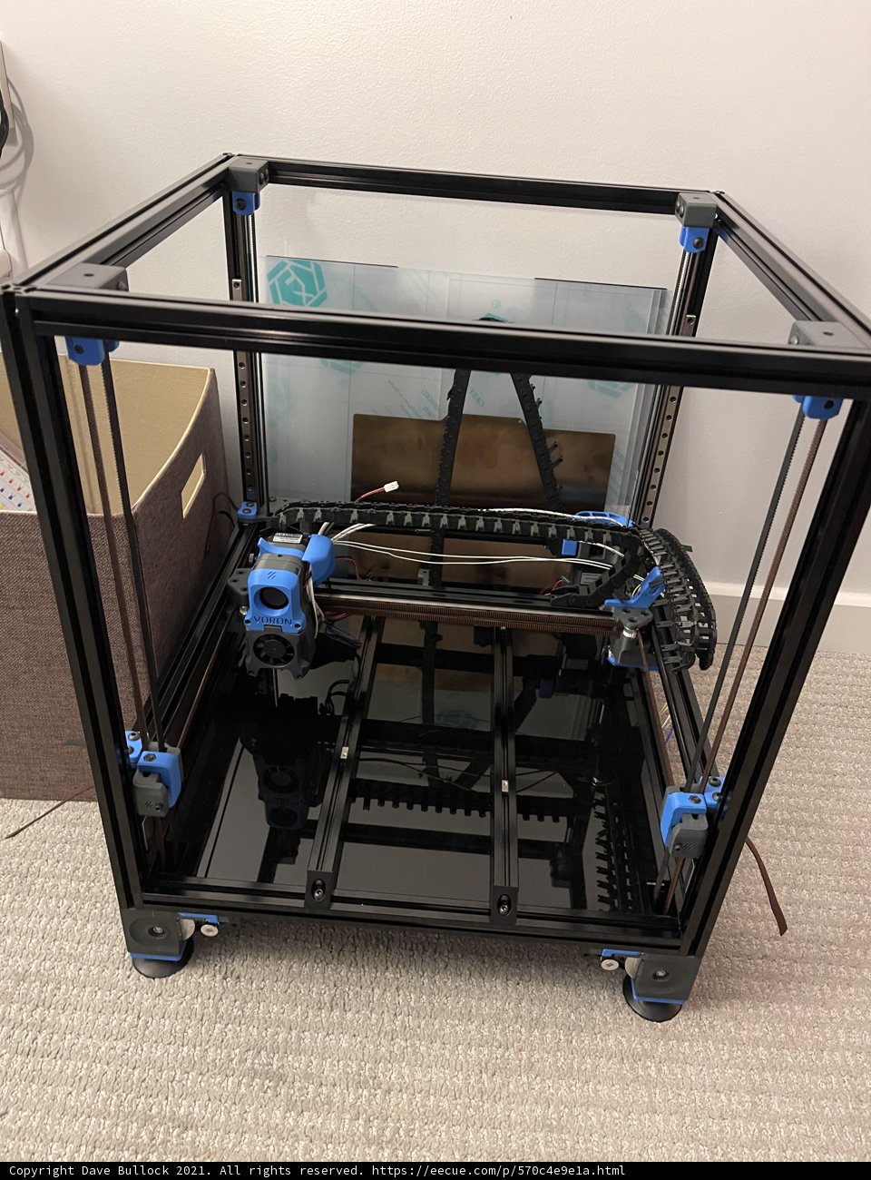 Blue and Black 3D Printer