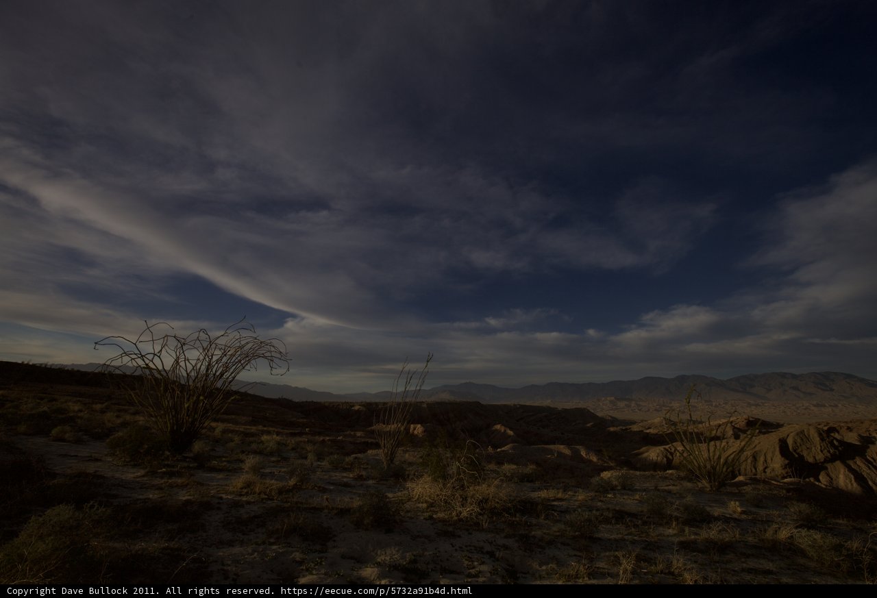 Nightfall over Anza Borrego