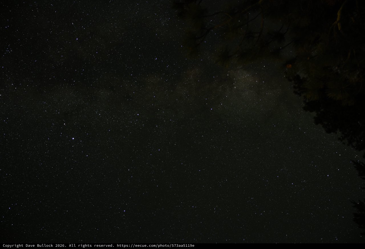 Milky Way Arches Over Mt Lassen Wilderness Night Sky