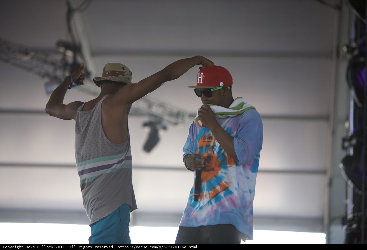Two Men Performing on Stage