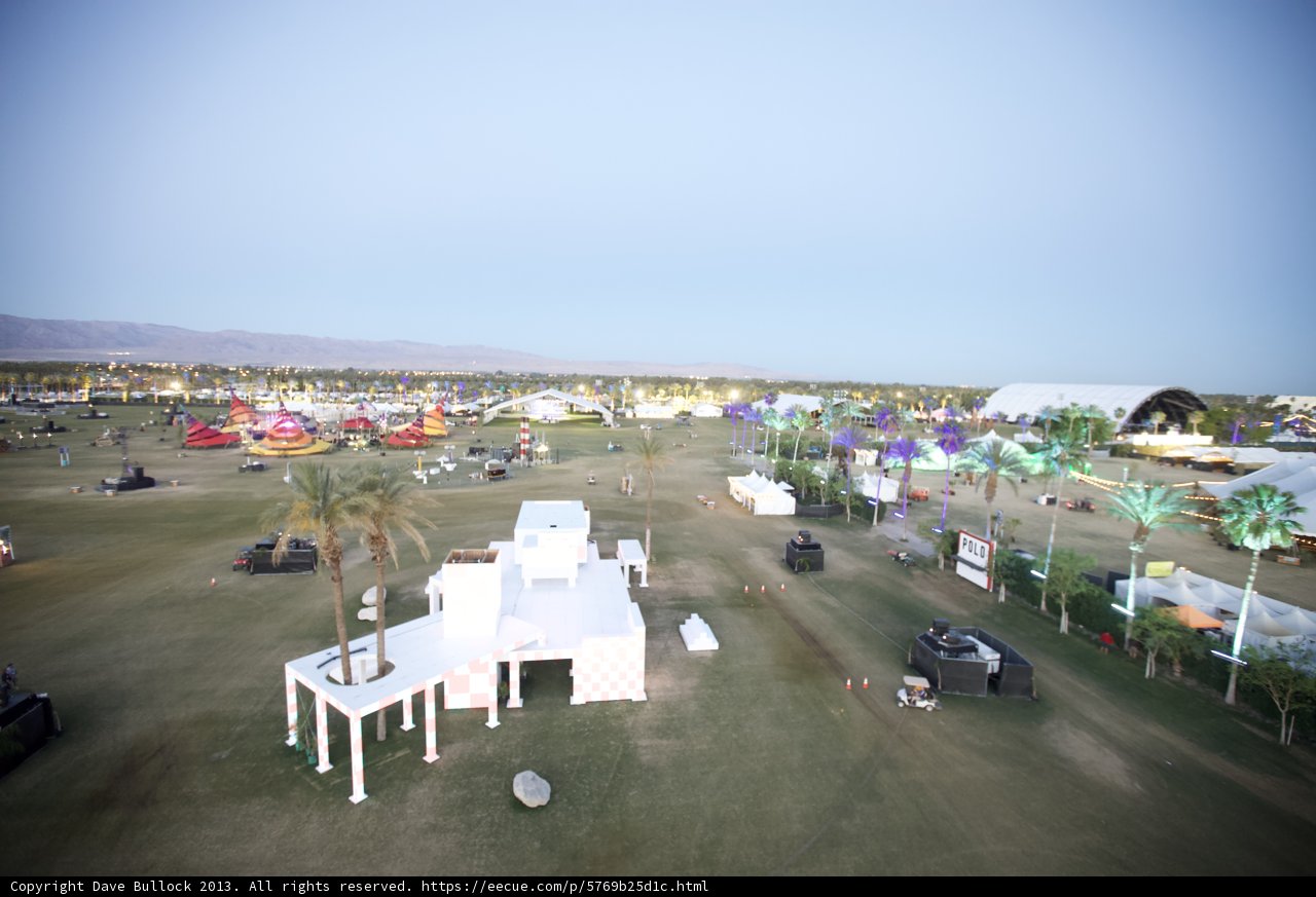 Aerial View of Coachella Weekend Parking Lot