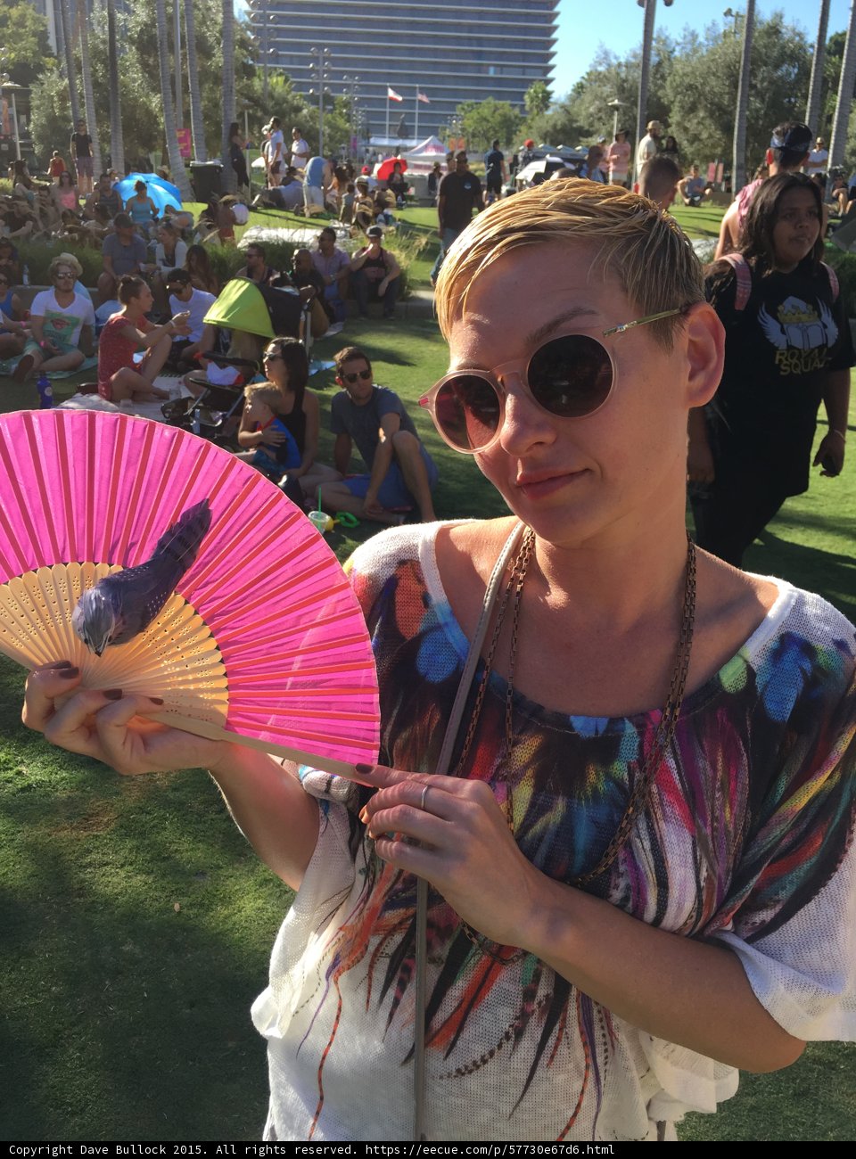 Woman with Pink Fan