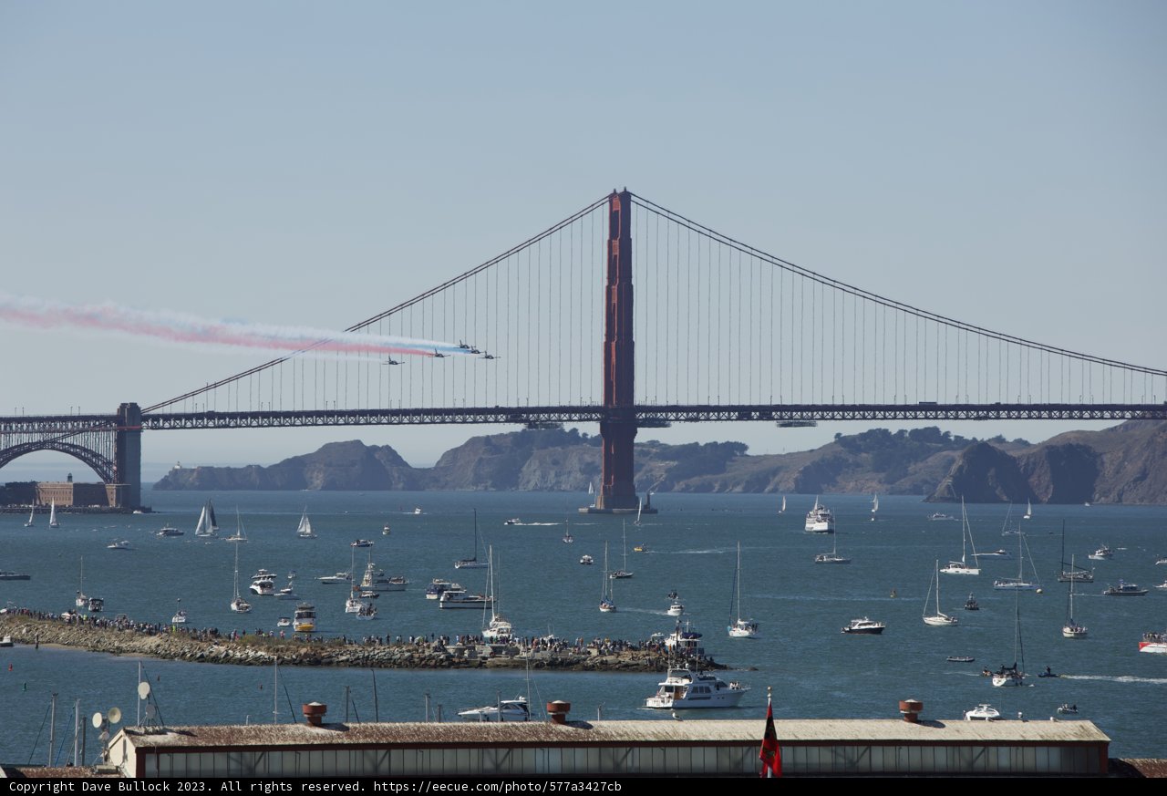 Spectacular Bridge View in Fleet Week Air Show, 2023