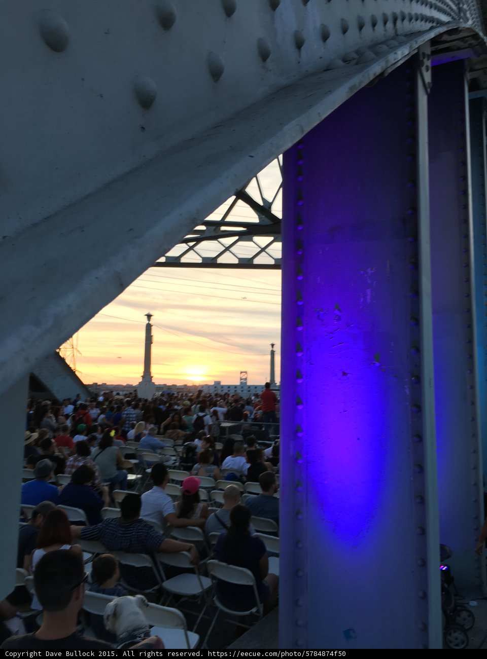 Sunset Gathering Under the Bridge