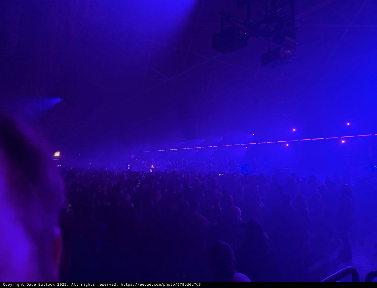Immersive Blue Light Show at Electronic Music Concert