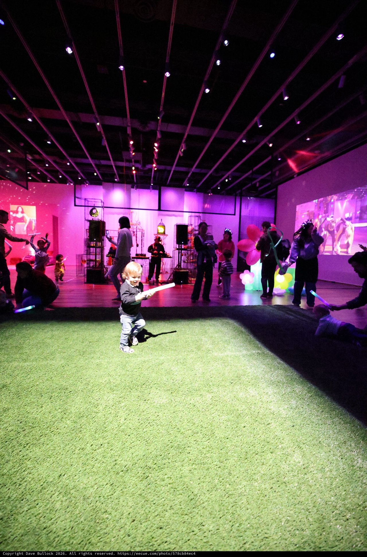 Toddler Dancing at Baby Rave Event at Asian Art Museum