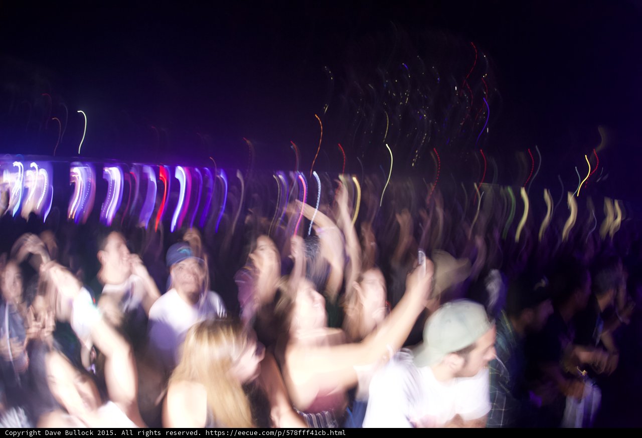 Dancing Crowd Light Trails
