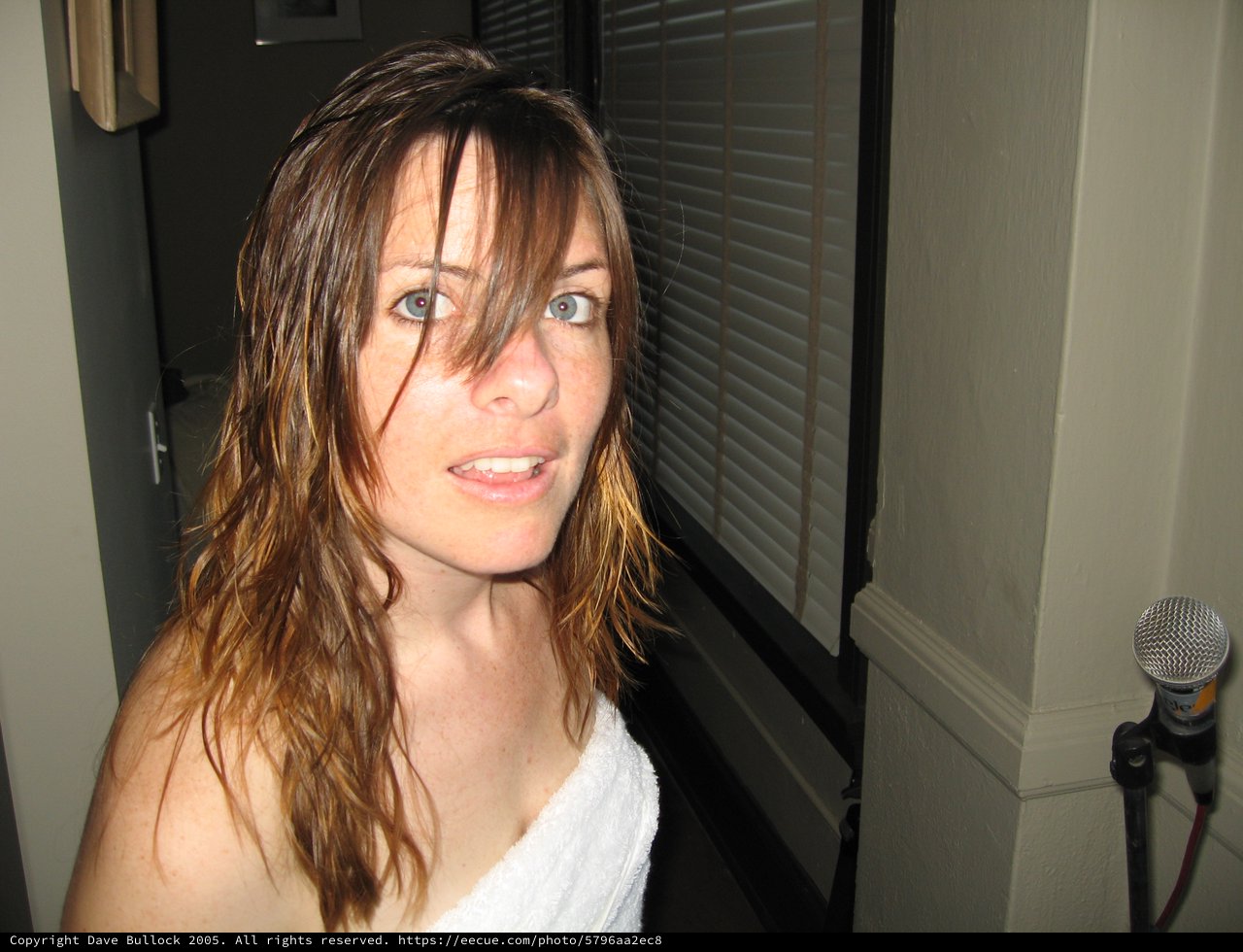 Penelope After Shower with Wet Hair and Towel