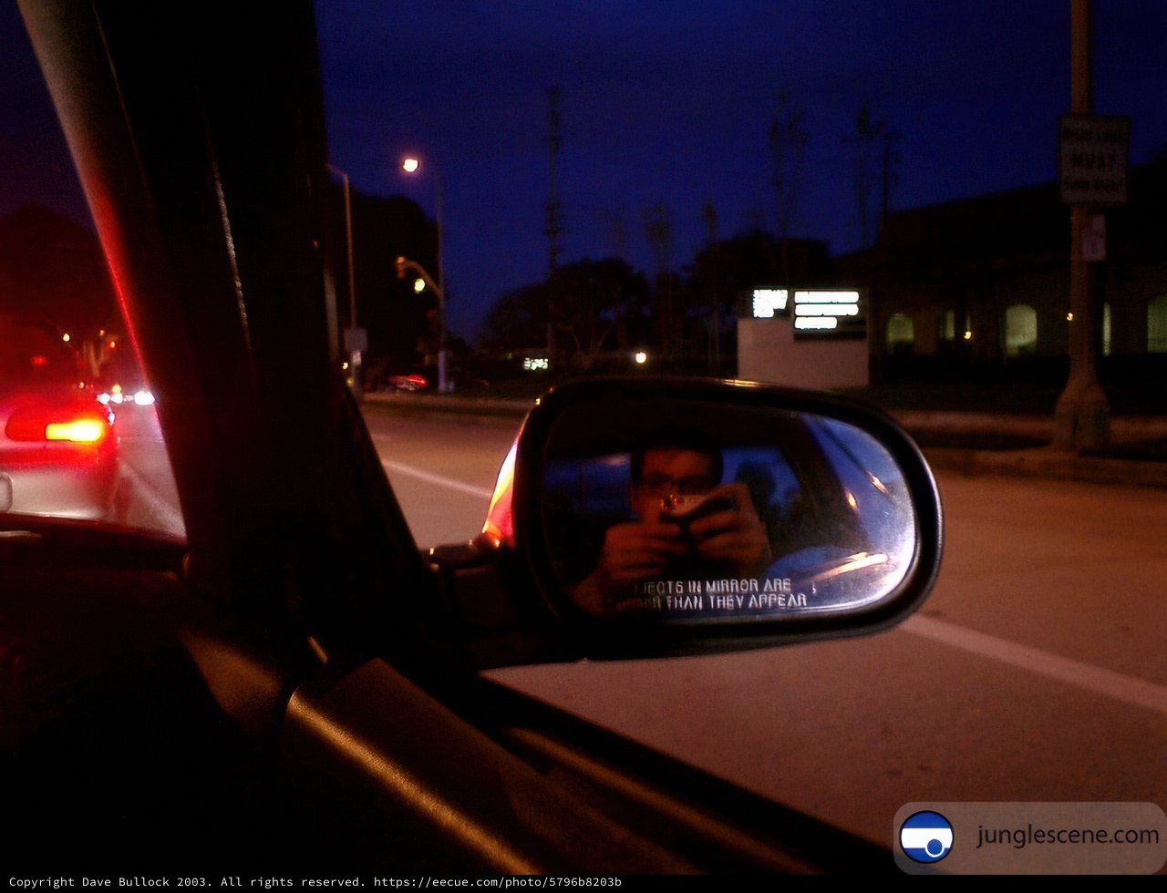 Selfie in the Rear View Mirror
