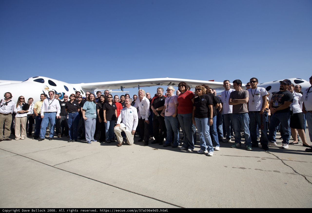 Branson and Rutan Present White Knight Two to the Public