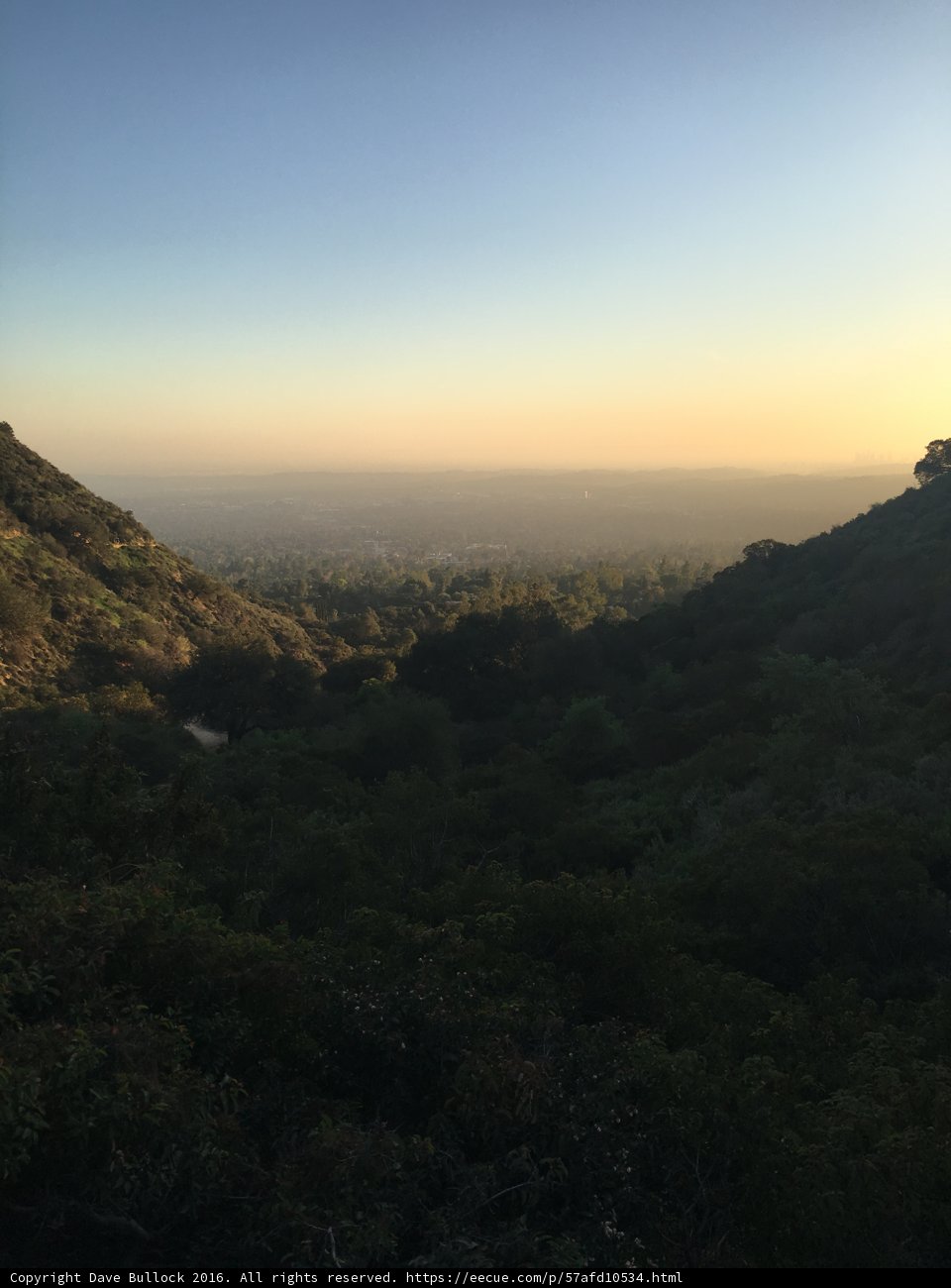 Sunset over Angeles National Forest