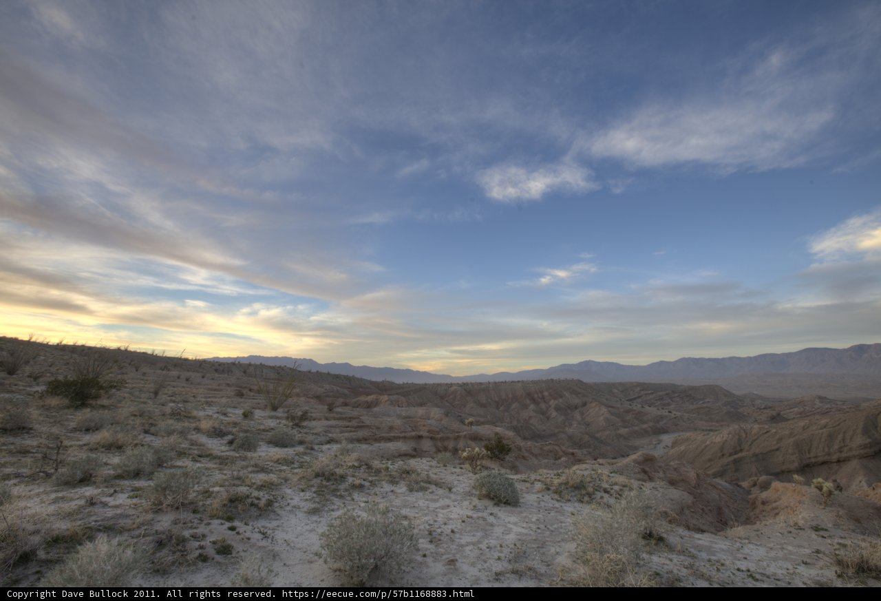 Desert Sunset with Clouds