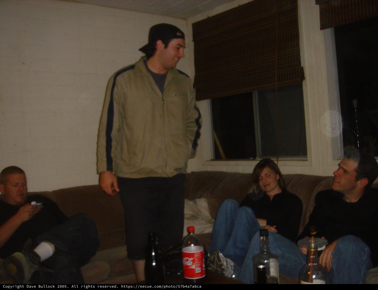 Friends Gathering at a Casual House Party Night