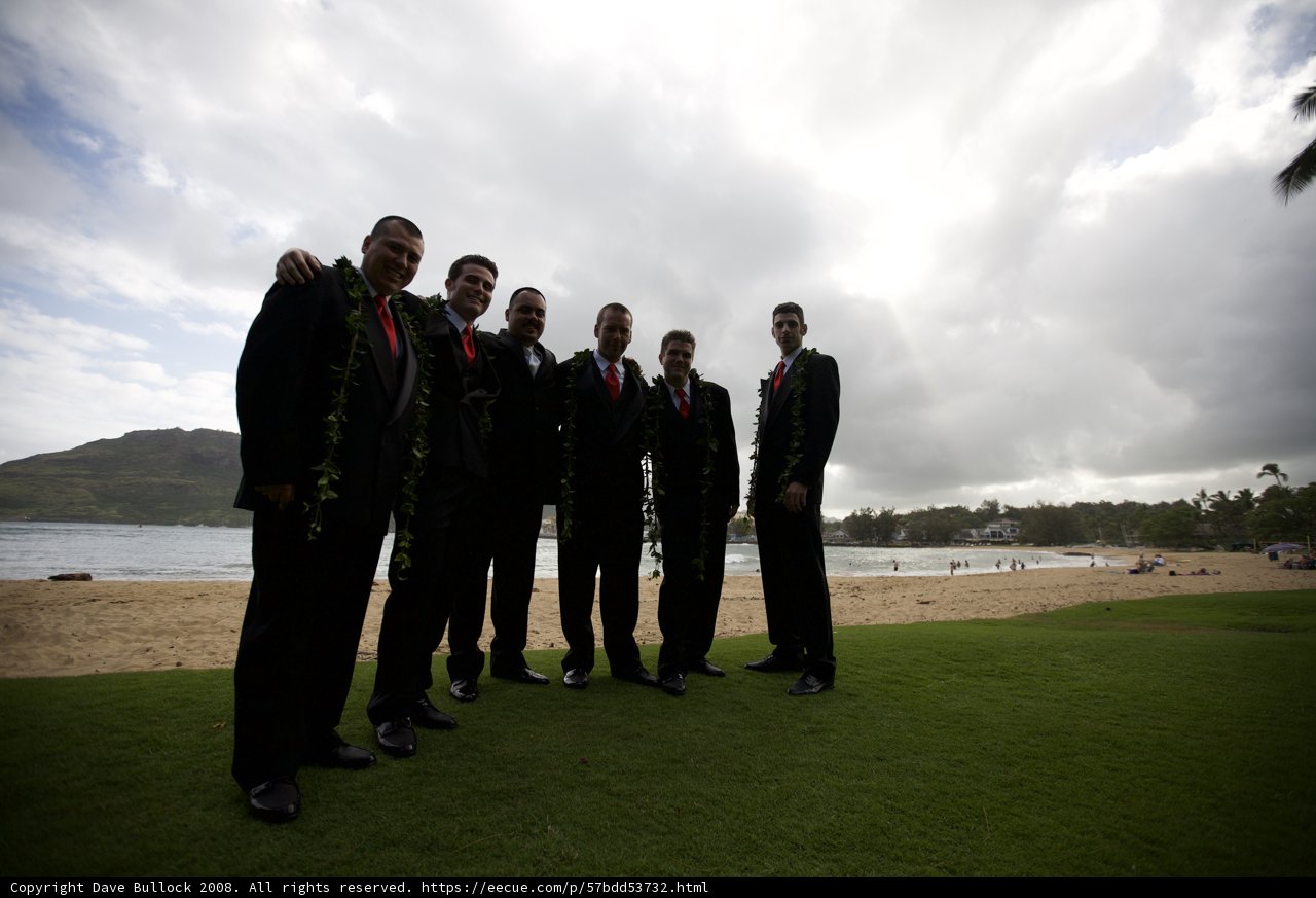Groomsmen Take the Beach: A Formal Affair