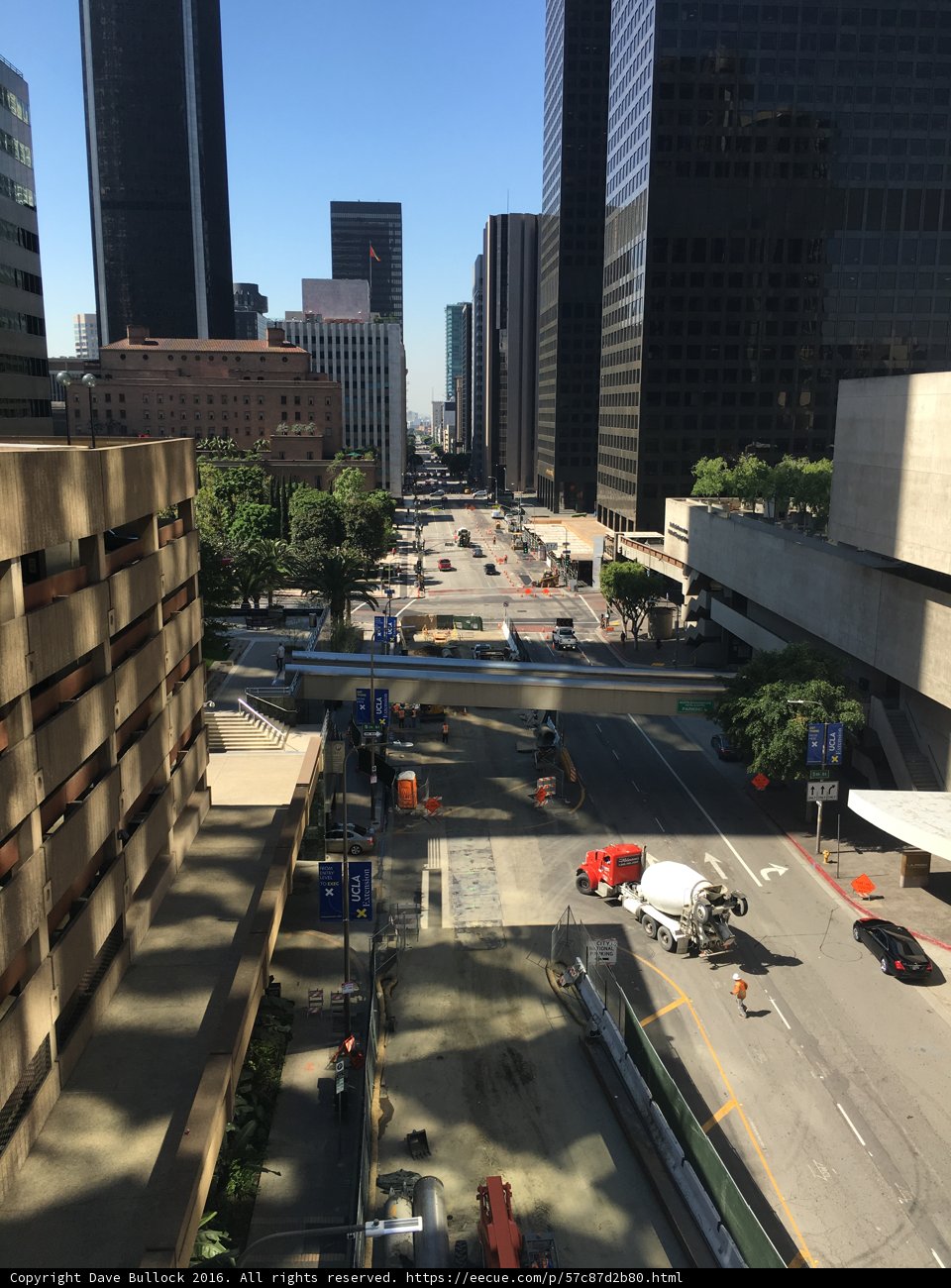 Sky-high View of Busy Los Angeles Streets