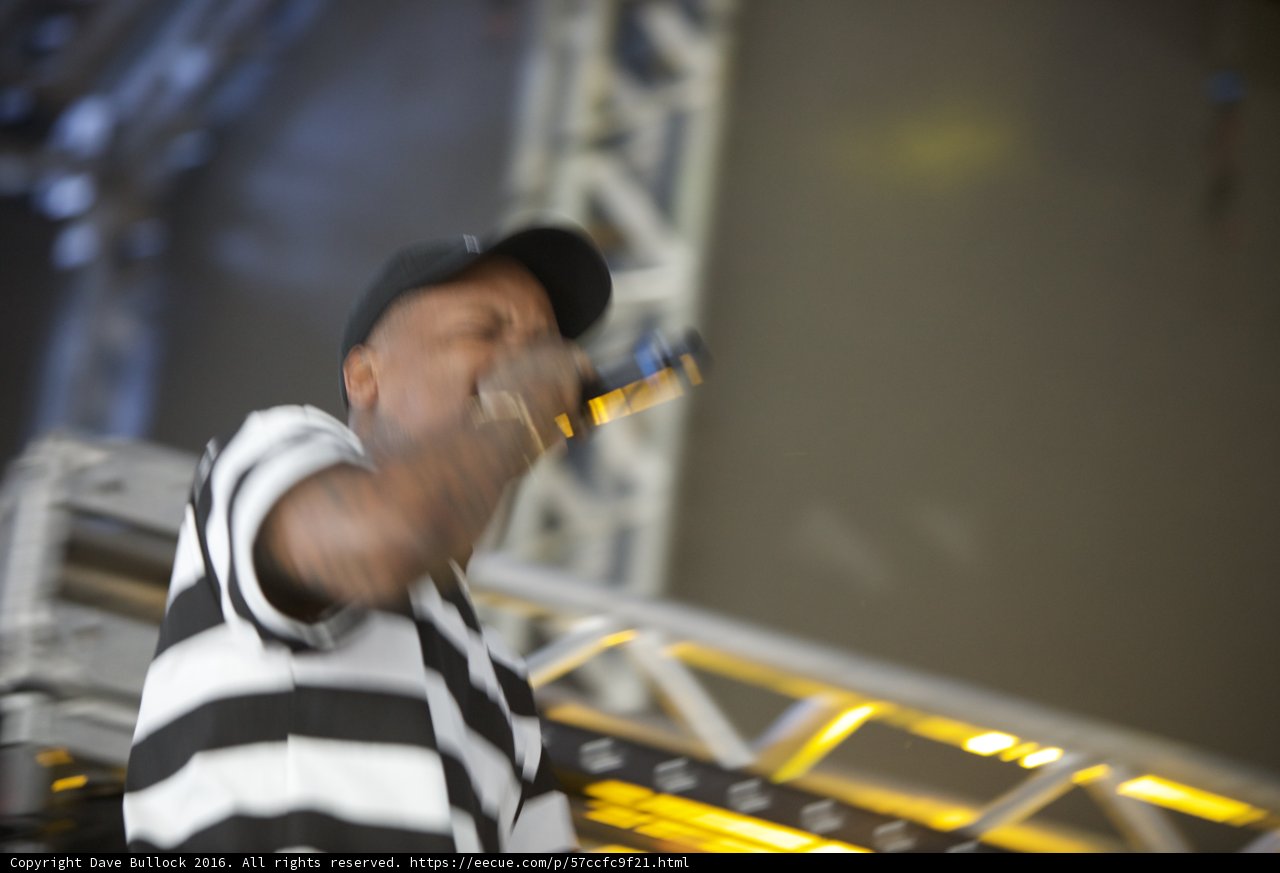 Striped Man on Stage