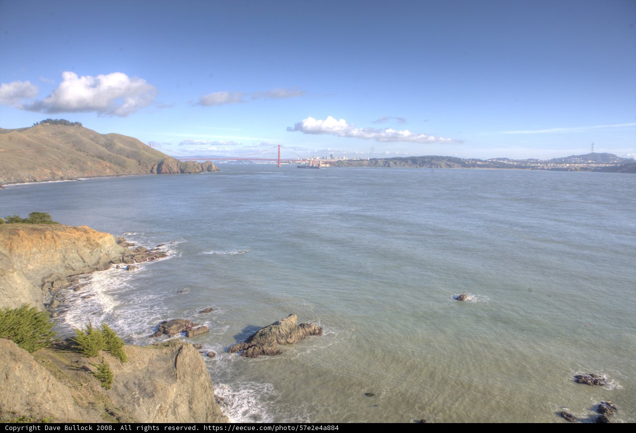A Breathtaking View of the Golden Gate Bridge from atop a Hill