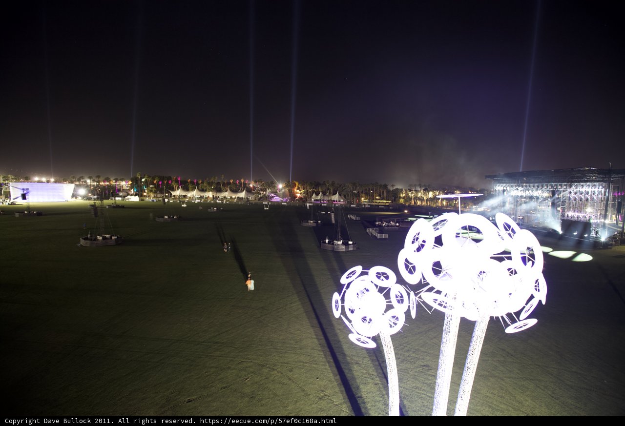 Illuminated Field with Sculpture
