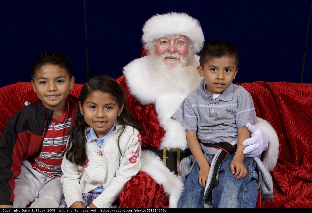 Santa Claus spreading Christmas joy