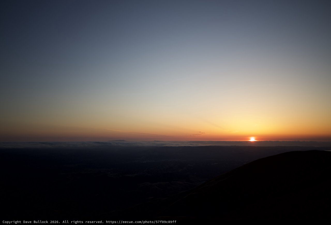 Last Light Over the Valley from Mount Diablo