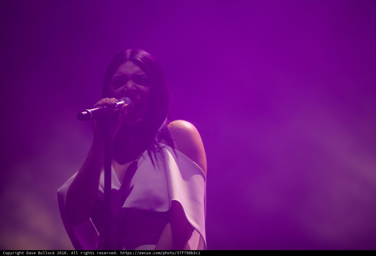 Solo Performance in Purple Lighting