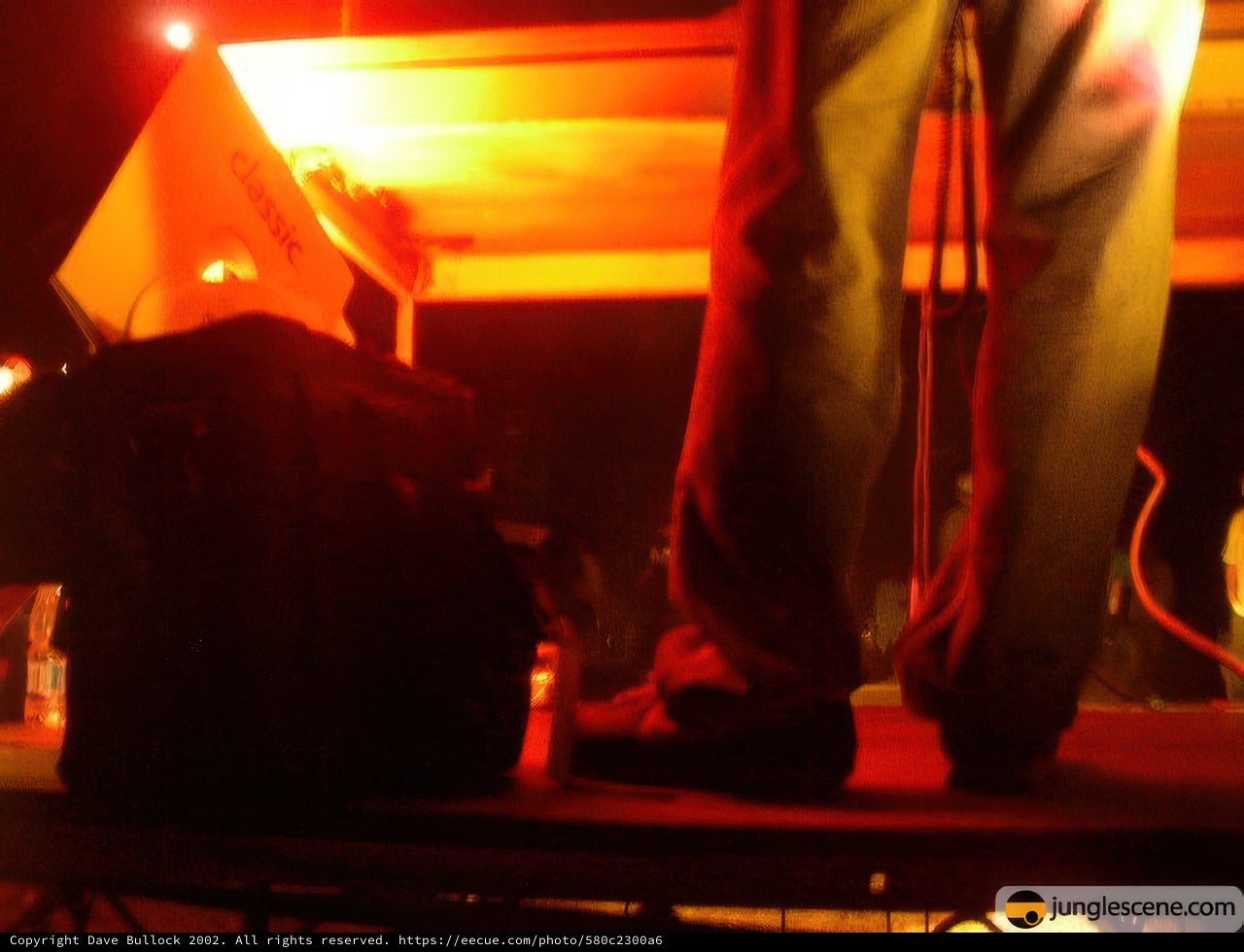 Red-Lighted concert stage
