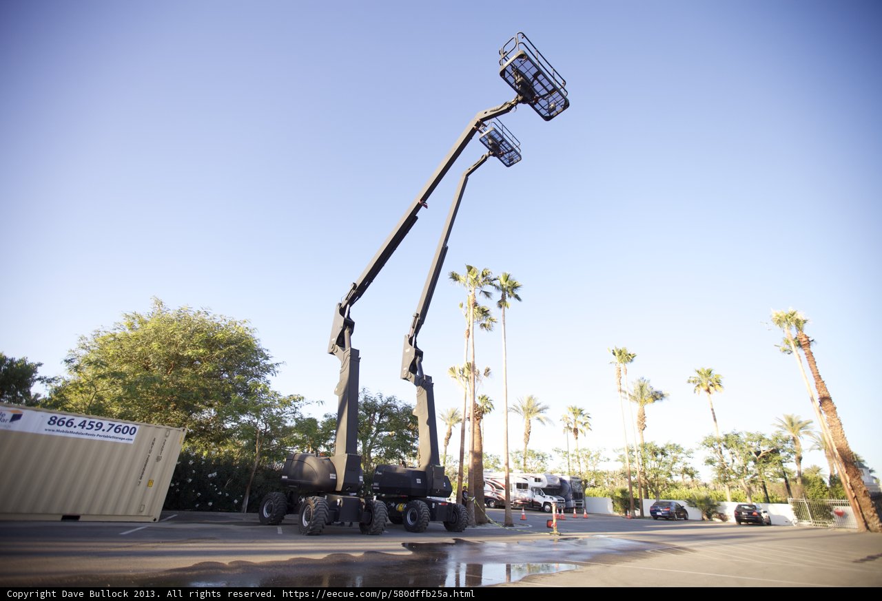 Construction Crane Takes Over Parking Lot