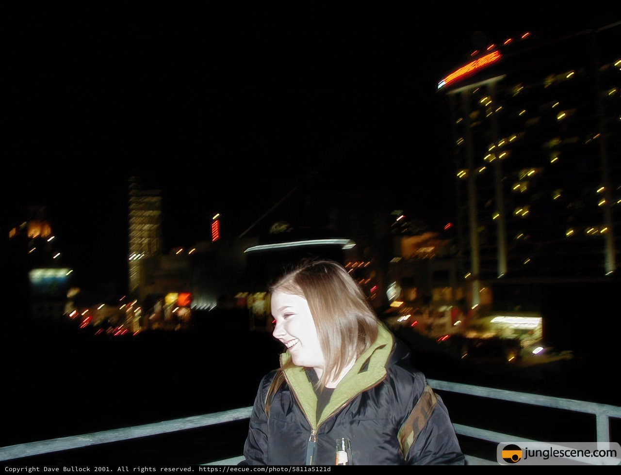 Nighttime Portrait with Urban Lighting