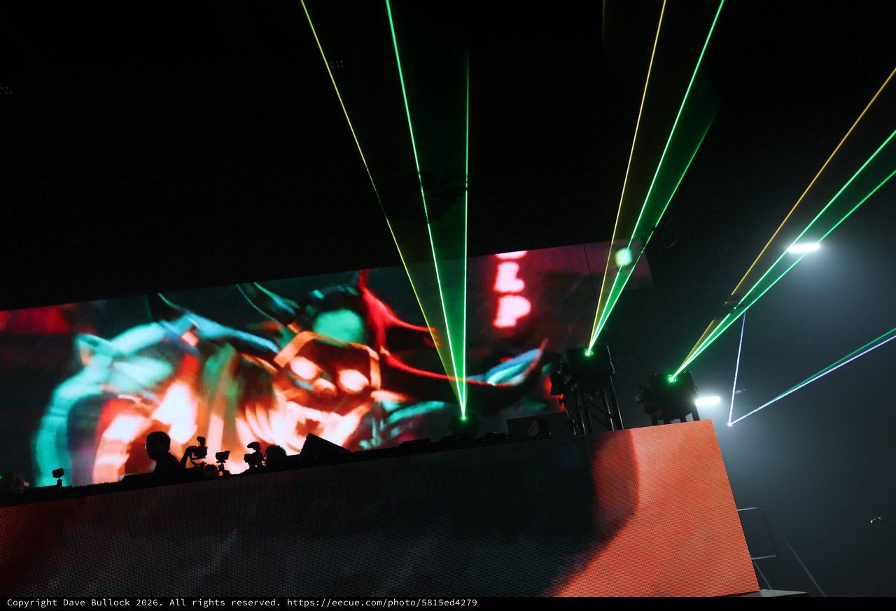 Green Laser Beams Slice Through Wobbleland Festival Night