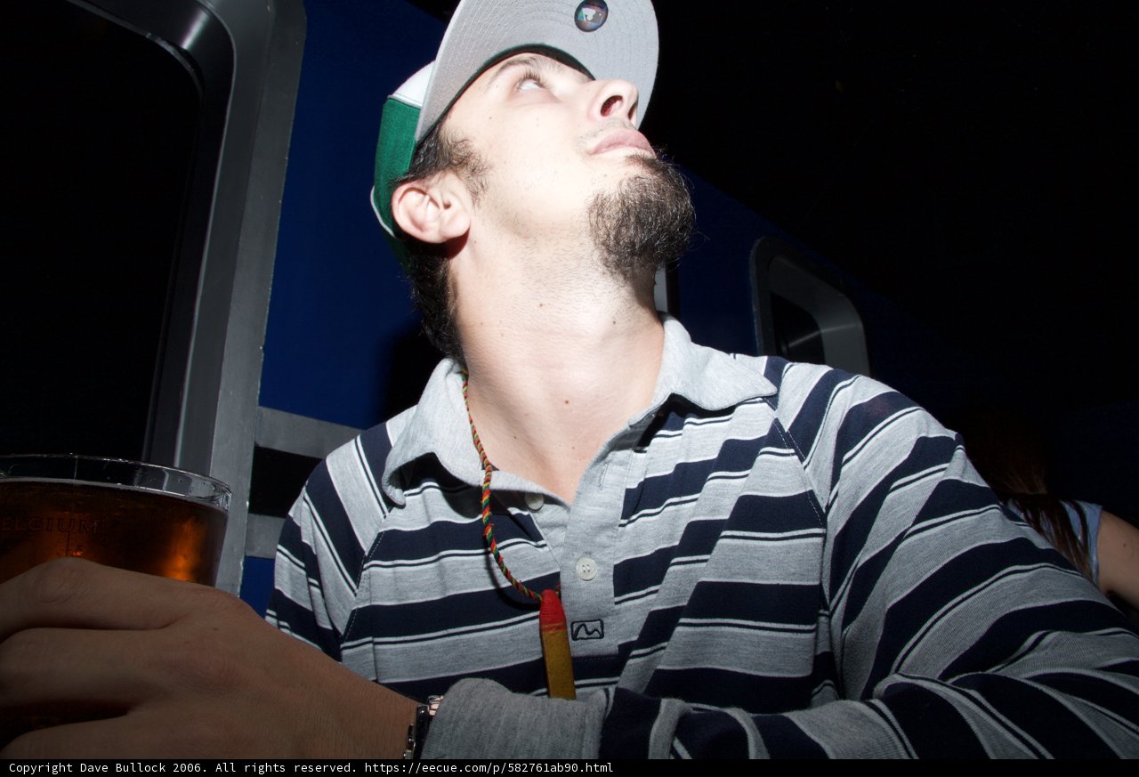 Striped Shirt and Baseball Cap