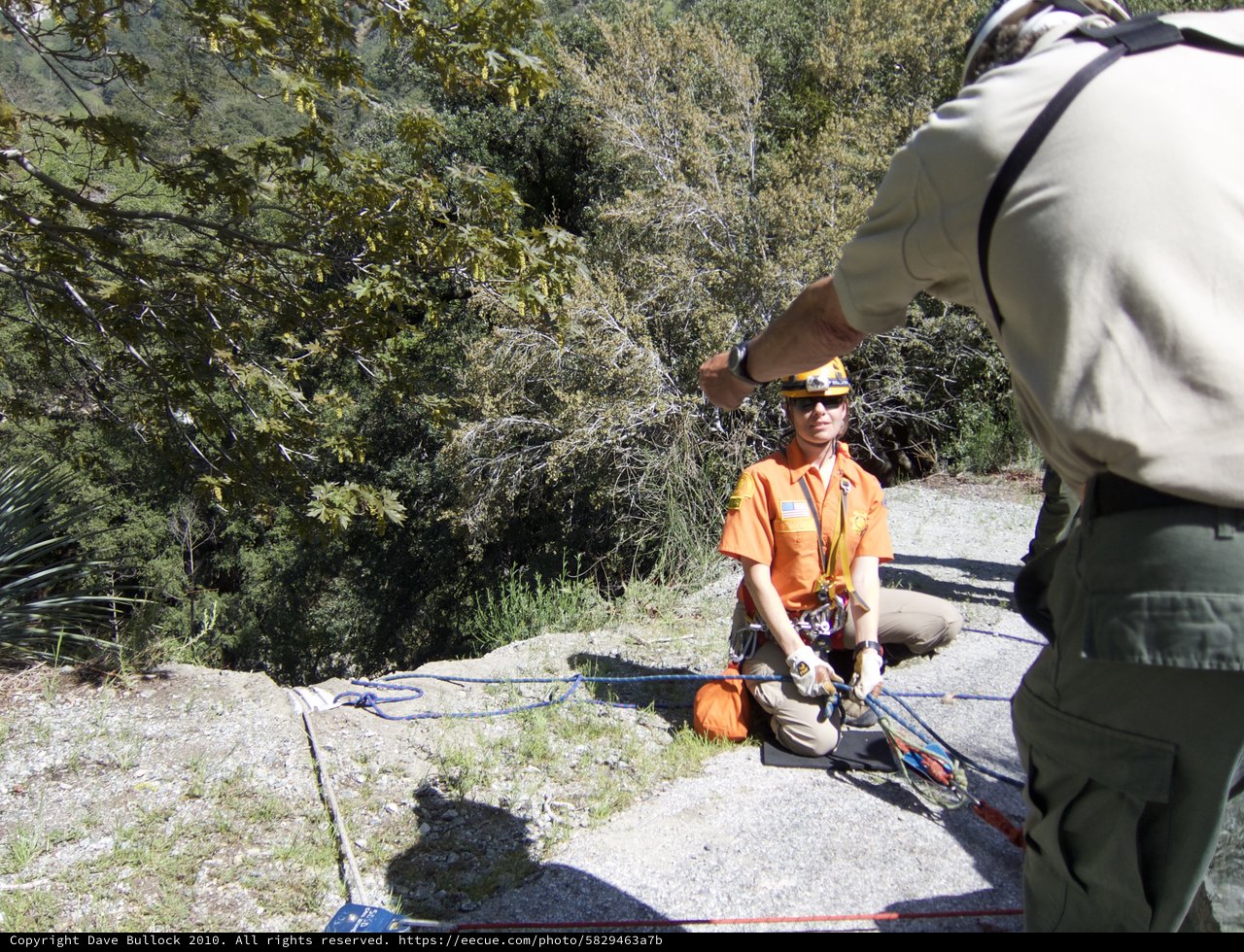 Mountain Rescue Training Session with Safety Ropes