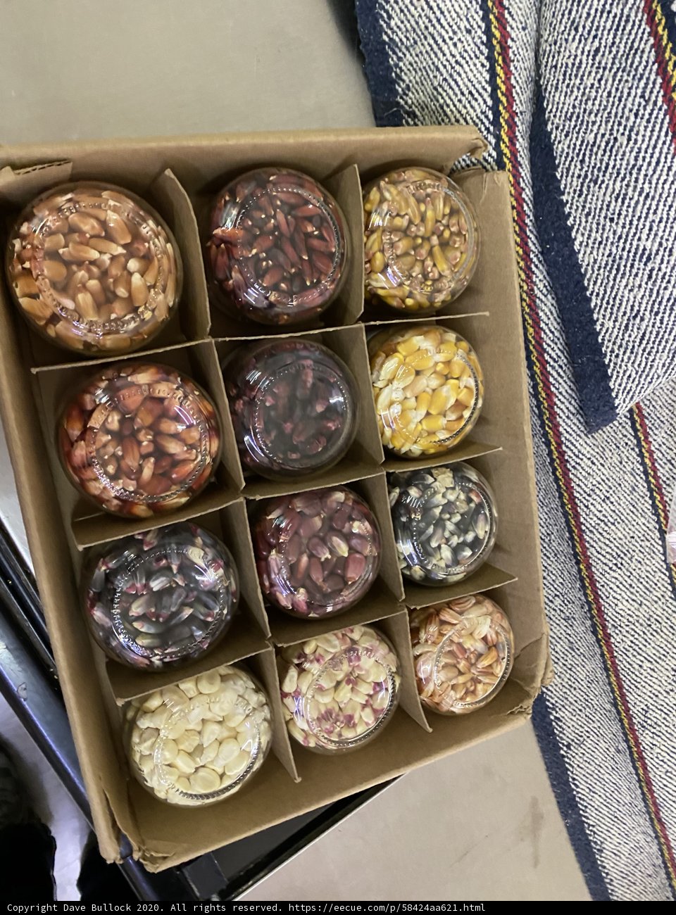 Assorted Beans and Nuts in a Cardboard Box