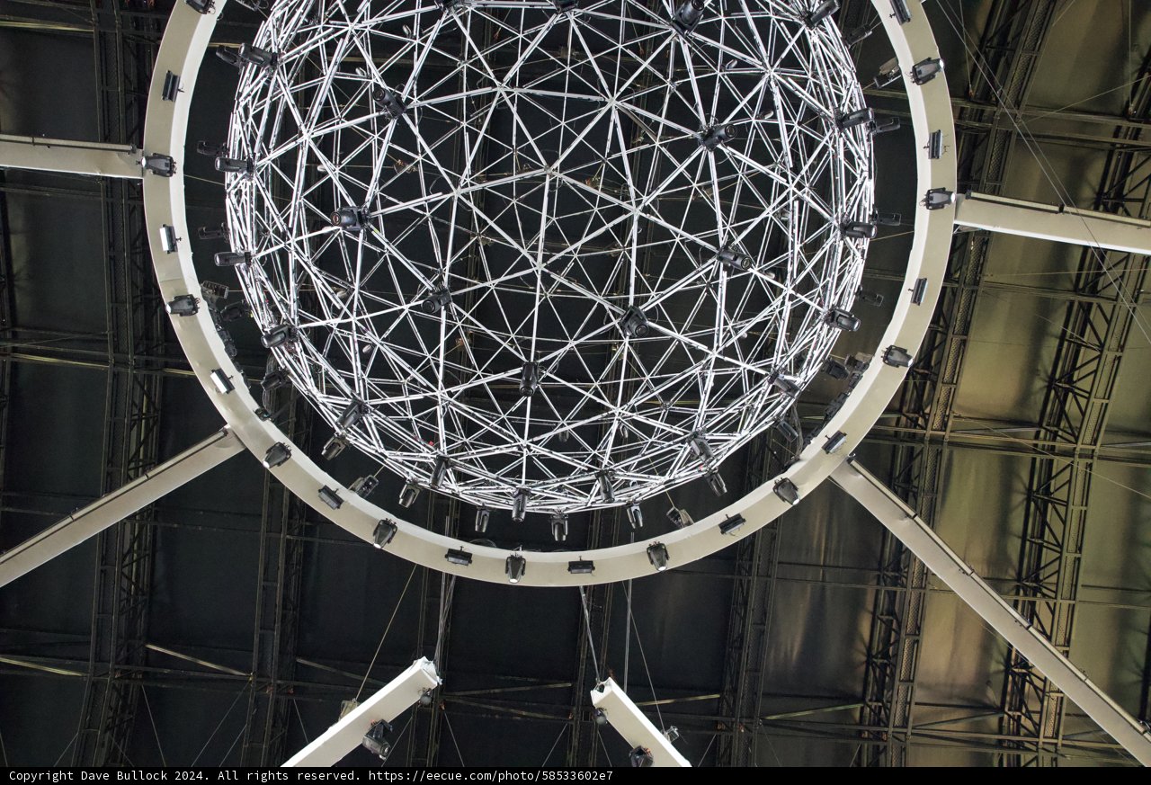 Architectural Elegance: Geometric Sphere at Coachella 2024
