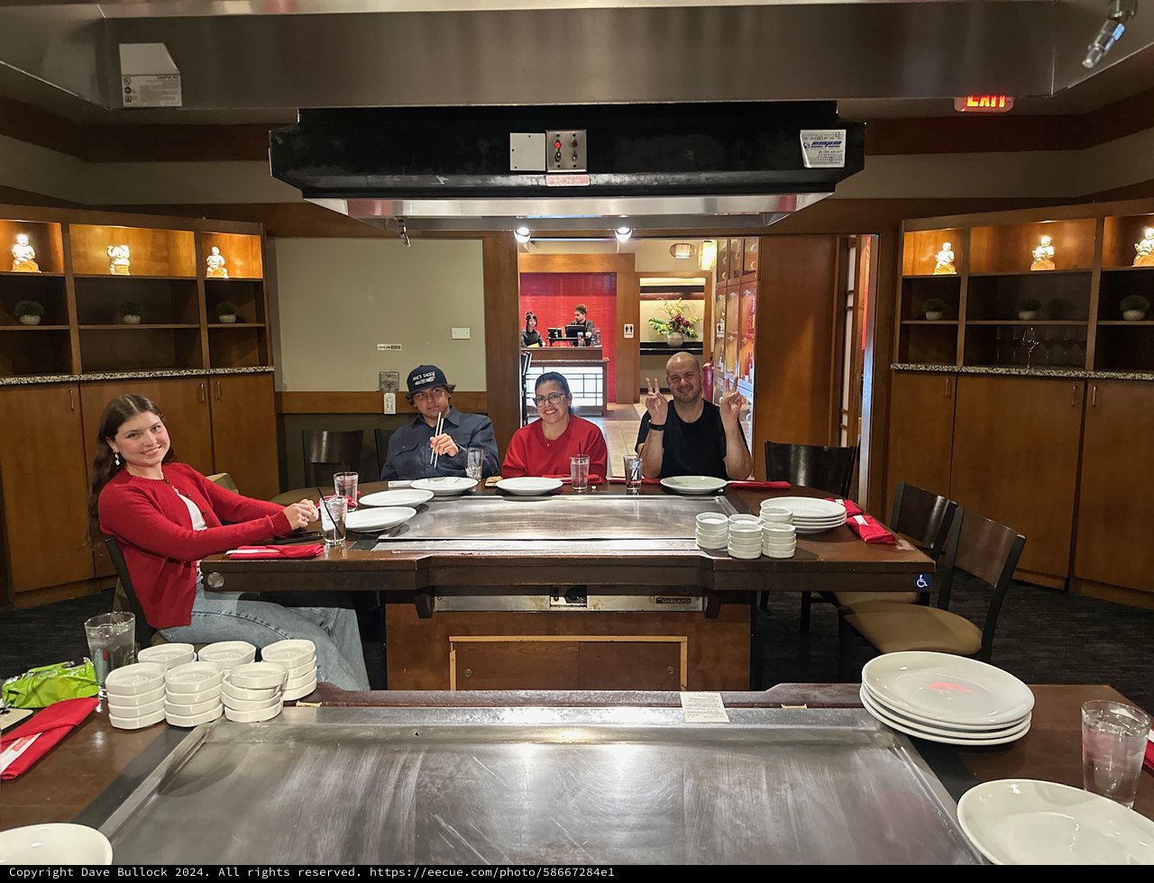 Family Dining at Japanese Teppanyaki Restaurant